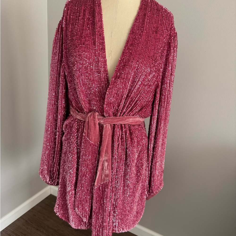 ✨ Retrofête Pink Sequin Mini Robe  Dress – Size Small (NWT) ✨